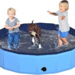 63" x 12" Foldable Dog Pool - Collapsible Hard