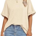 ATHMILE Womens Oversized T Shirts Summer Tops