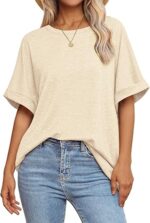 ATHMILE Womens Oversized T Shirts Summer Tops