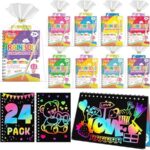 Scratch Art Party Favors for Kids: 24 Pack