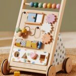 Tiny Land Wooden Baby Walker, Adjustable Speed