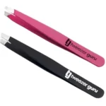 2-Pack Slant Tip Stainless Steel Tweezers for