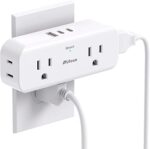 Outlet Extender, 4 Outlet Extension with 1 USB-A