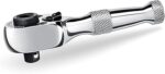 Powerbuilt Stubby Ratchet, Mini 1/4 Inch Ratchet