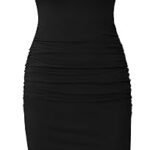 Missufe Women's Short Sleeve Ruched Casual