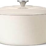 TeamFar Enameled Cast Iron Dutch Oven, 7qt Dutch
