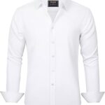 J.VER Men's Dress Shirts Solid Long Sleeve