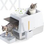 Stainless Steel Cat Litter Box with Lid, XXL