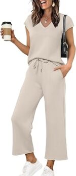 Saloogoe Two Piece Sets for Women Summer Outfits