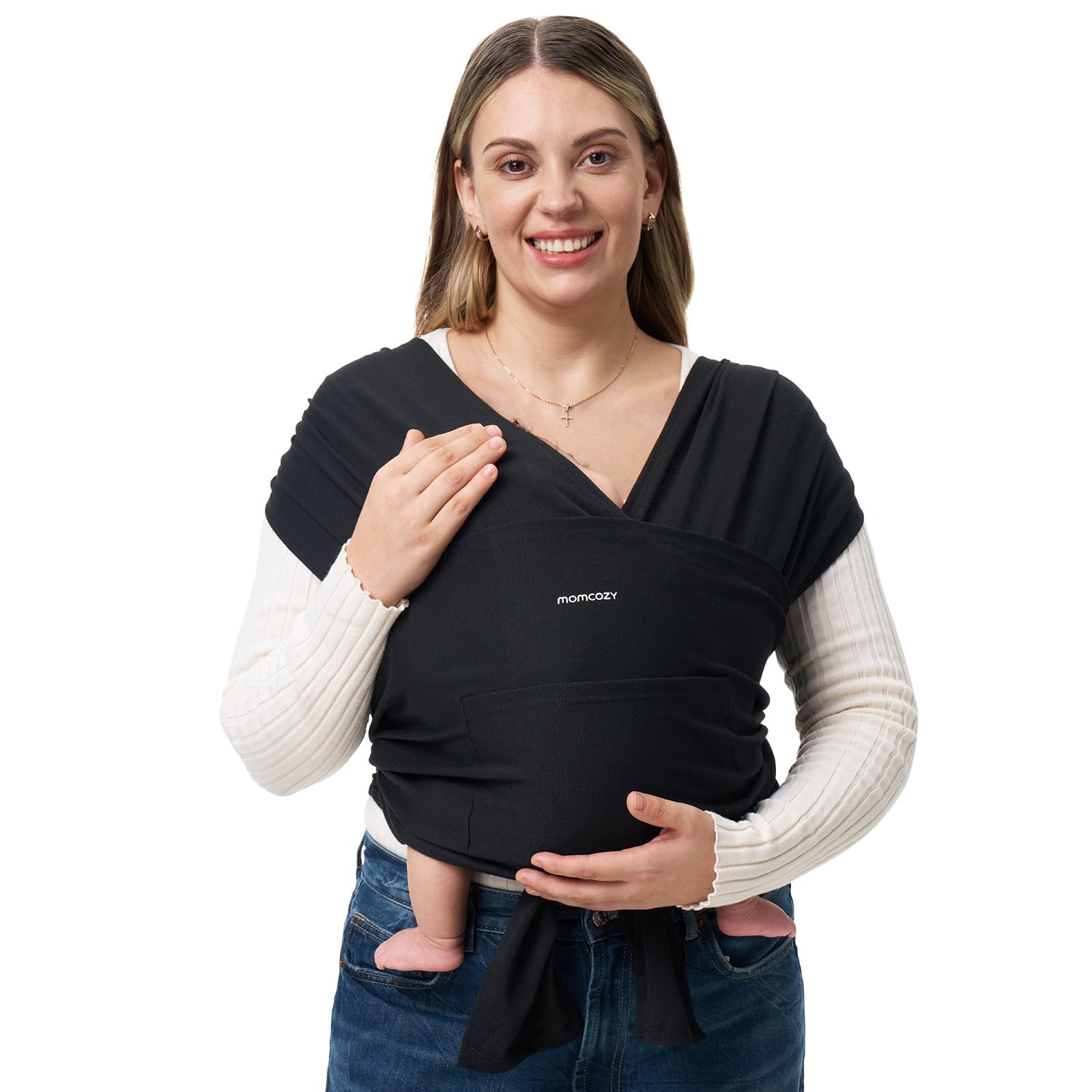 Momcozy Baby Wrap Carrier, Easy to Wear Infant