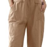 YESNO Women Long Casual Loose Bib Pants Overalls