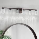 SineRise 6-Light Bronze Vanity Light with 3 Color