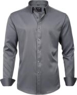 J.VER Men's Dress Shirts Solid Long Sleeve