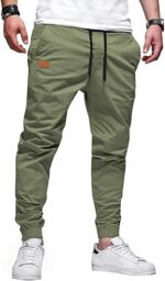 JMIERR Mens Casual Joggers Pants - Cotton