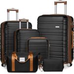LARVENDER Luggage Sets 6 Piece, Expandable
