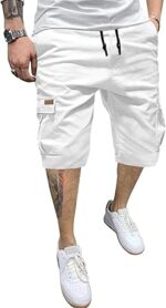 JMIERR Mens Casual Twill Cargo Shorts Cotton