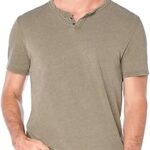 Lucky Brand Mens Venice Burnout Notch Neck Tee