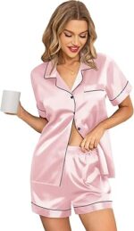 Leikar Silk Pajamas For Women Button Down Pajamas