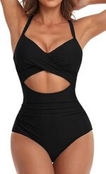 Eomenie Women's One Piece Swimsuits Tummy Control