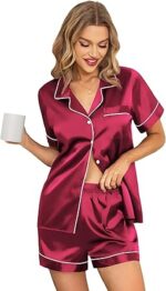 Leikar Silk Pajamas For Women Button Down Pajamas