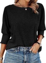 Dokotoo Women's 2025 Fashion Tops 3/4 Sleeve
