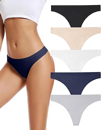 voenxe Seamless Women Underwear Thongs,No Show