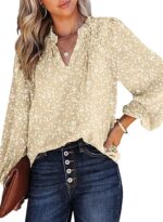 Dokotoo Women's Casual V Neck Alicia Floral Print