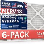 BNX TruFilter 14x25x1 Air Filter MERV 13 (6-Pack)