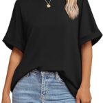 ATHMILE Womens Oversized T Shirts Summer Tops