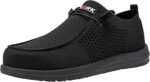 LARNMERN Slip On Steel Toe Shoes Men Lightweight