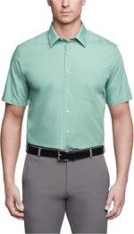 Van Heusen Men's Short Sleeve Dress Shirt Regular