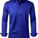 J.VER Men's Dress Shirts Solid Long Sleeve