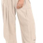 TARSE Women Linen Baggy Harem Pants Summer