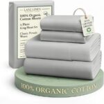 LANE LINEN 100% Organic Cotton King Sheet Set,