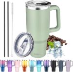 40 oz Tumbler with Handle, Insulated Tumbler with