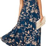 Simplee Womens Floral Maxi Dress Short Sleeve