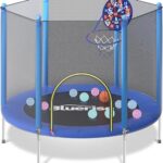 BLUERISE 55IN 6FT Toddler Trampoline for Kids