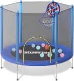 BLUERISE 55IN 6FT Toddler Trampoline for Kids