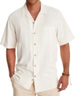 Alimens & Gentle Cuban Linen Shirts for Men Short