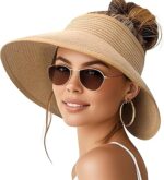 NPQQUAN Sun Visor Hats for Women Wide Brim