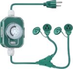 Dreyoo 3ft Extension Cord Splitter with Timer, 3