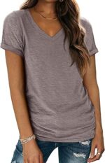 ATHMILE T Shirts Short Sleeve V Neck Tees for