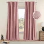 XiDi Linen Blackout Curtains 63 Inches Long Full
