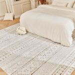 5x7 Area Rugs - Soft, Washable Neutral Boho