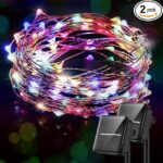 Solar String Lights, 2 Packs 33Ft 100 LED Copper