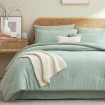 Cupocupa Queen Comforter Set with Sheets, Sage