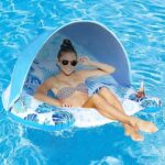 Pool Float with Canopy, Cup Holder - XL Pool