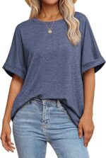 ATHMILE Womens Oversized T Shirts Summer Tops