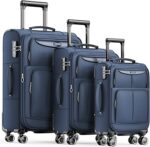 SHOWKOO Luggage Sets 3 Piece Softside Expandable