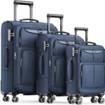 SHOWKOO Luggage Sets 3 Piece Softside Expandable